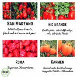 Bio Saat Sortiment- San Marzano Saucentomaten Samen Set 