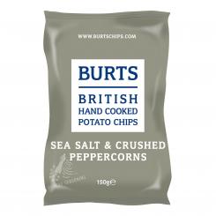 BURTS Sea Salt & Crushed Pepper Chips, 150g 