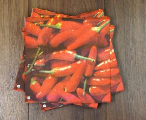 Serviette/Lunch Napkin "Fresh Chilies" 