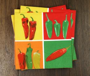 Serviette/Lunch Napkin "Colored Chili" 