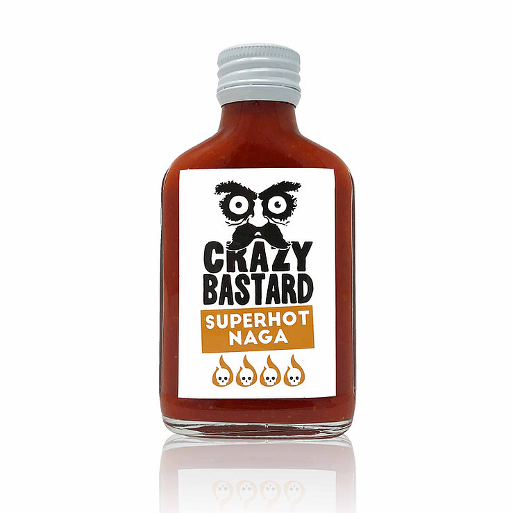 Crazy Bastard Sauce Ghost Pepper & Mango (Orange Label)